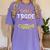 Halloween Teacher Will Trade Students For Candy Women Men Women's Comfort Colors T-Shirt Violet Halloween Teacher Will Trade Students For Candy Women Men Women's Comfort Colors T-Shirt Violet