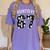 Haunted By 6 7 67 Six Seven Halloween Teacher Mom Women's Comfort Colors T-Shirt Violet