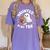 Haunted By My TBR Cute Ghost Book Reading Teacher Halloween Women's Comfort Colors T-Shirt Violet