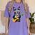 Hawaiian Boston Terrier & Pineapple Ukulele Summer Vacation Women's Comfort Colors T-Shirt Violet