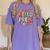 Hello Pre-K Back To School Teacher Student Fun Graphic Tee Women's Comfort Colors T-Shirt Violet
