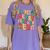 In My Holly Xmas Jolly Teacher Era Teacher Vibes Christmas Women's Comfort Colors T-Shirt Violet In My Holly Xmas Jolly Teacher Era Teacher Vibes Christmas Women's Comfort Colors T-Shirt Violet