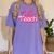 My Job Is Teach Pink Retro Female Teacher Life Women Women's Comfort Colors T-Shirt Violet