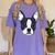 Kids Boston Terrier Dog For Women And Girls Women's Comfort Colors T-Shirt Violet