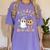Kindergarten Boo Crew Halloween Floral Ghost Kinder Teacher Women's Comfort Colors T-Shirt Violet