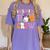 Kindergarten Boo Crew Spooky Kindergarten Halloween Teacher Women's Comfort Colors T-Shirt Violet