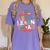 Let's Learn Today Teacher Motivational Back To School Women's Comfort Colors T-Shirt Violet