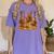 Librarian Turkey Reading Book Fall Thanksgiving Teacher Women's Comfort Colors T-Shirt Violet