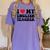 I Love My English Teacher Heart English Language Teachers For Men Women Kids Women's Comfort Colors T-Shirt Violet