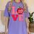 Love Kindergarten Cute Apple School Teacher Women's Comfort Colors T-Shirt Violet Love Kindergarten Cute Apple School Teacher Women's Comfort Colors T-Shirt Violet