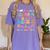 The Math Ain't Mathin Show Your Work Math Teacher Crew Women's Comfort Colors T-Shirt Violet