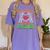 Math Teacher Love Brain Heart Skeleton Hand Zombie Halloween Women's Comfort Colors T-Shirt Violet