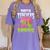 Math Teachers Love Brains Zombie Teacher School Halloween Women's Comfort Colors T-Shirt Violet