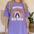 Montessori Teacher Halloween Boo Rainbow Leopard Halloween Women's Comfort Colors T-Shirt Violet
