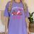 In October We Wear Pink Apple Teacher Daisy Breast Cancer Women's Comfort Colors T-Shirt Violet In October We Wear Pink Apple Teacher Daisy Breast Cancer Women's Comfort Colors T-Shirt Violet