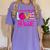 In October We Wear Pink Love Teacher Breast Cancer Awareness Women's Comfort Colors T-Shirt Violet