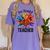 One Thankful Teacher Thanksgiving TurkeyCute Pencil Women's Comfort Colors T-Shirt Violet One Thankful Teacher Thanksgiving TurkeyCute Pencil Women's Comfort Colors T-Shirt Violet