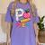 P Is For Pre K Teacher Student Pencil Apple Back To School Women's Comfort Colors T-Shirt Violet P Is For Pre K Teacher Student Pencil Apple Back To School Women's Comfort Colors T-Shirt Violet