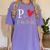 P Is For Preschool Teacher Student Back To School Women's Comfort Colors T-Shirt Violet