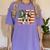 Patriotic Boston Terrier Dog Lover USA Flag 4th Of July For Men Women Kids Women's Comfort Colors T-Shirt Violet