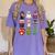 Pig Spooky Ghost Witch Boo-Jee Horror Pumpkin Pig Halloween Women's Comfort Colors T-Shirt Violet
