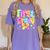 Preppy First Grade Back To School 1st Grade Teacher Girl Kid Women's Comfort Colors T-Shirt Violet Preppy First Grade Back To School 1st Grade Teacher Girl Kid Women's Comfort Colors T-Shirt Violet