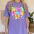 Preppy Fourth Grade Back To School 4th Grade Teacher Girls Women's Comfort Colors T-Shirt Violet