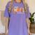 Preppy One Thankful Teacher Coquette Thanksgiving Teacher Women's Comfort Colors T-Shirt Violet
