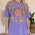 Preschool Crew Cute Leopard Rainbow Back To School Teachers Women's Comfort Colors T-Shirt Violet