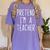 Pretend I'm A Teacher Costume Halloween Lazy Adult Kids Women's Comfort Colors T-Shirt Violet