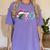 PTO Santa Hat Reindeer Parent Teacher Organization Christmas Women's Comfort Colors T-Shirt Violet