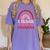 Rainbow Retro Homeschool Mom Teacher I Teach In My Pajamas Women's Comfort Colors T-Shirt Violet Rainbow Retro Homeschool Mom Teacher I Teach In My Pajamas Women's Comfort Colors T-Shirt Violet
