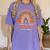 Rainbow I Teach The Cutest Pumpkins Kindergarten Teacher Men Women Women's Comfort Colors T-Shirt Violet Rainbow I Teach The Cutest Pumpkins Kindergarten Teacher Men Women Women's Comfort Colors T-Shirt Violet