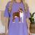 Red Boston Terrier Dog Women's Comfort Colors T-Shirt Violet