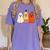 Retro Pencil Ghost Boo Spooky Teacher Halloween Costume Women's Comfort Colors T-Shirt Violet Retro Pencil Ghost Boo Spooky Teacher Halloween Costume Women's Comfort Colors T-Shirt Violet
