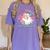 Retro Pink Christmas Santa's Favorite Art Teacher Artist Women's Comfort Colors T-Shirt Violet
