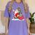 Santa Ugly Christmas Tree Lights Boston Terrier Dog Lover Women's Comfort Colors T-Shirt Violet