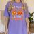 School Thankful I Teach The Cutest Little Turkeys Thanksgiving Teacher Women's Comfort Colors T-Shirt Violet