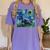 Scottish Terrier Starry Night Scotty Dog Art By Aja Women's Comfort Colors T-Shirt Violet
