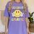 Second Grade Teachers Boys Girls Smile Face 2nd Grade Team Women's Comfort Colors T-Shirt Violet
