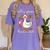 Silly Goose Teacher Club Animal Lover Groovy Teacher Women's Comfort Colors T-Shirt Violet
