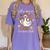 Silly Goose Teachers Club Cozy Fall Teacher Women's Comfort Colors T-Shirt Violet