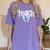 Teach Teacher Coquette Bow Pencil Back To School First Day Women's Comfort Colors T-Shirt Violet Teach Teacher Coquette Bow Pencil Back To School First Day Women's Comfort Colors T-Shirt Violet