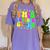 This Teacher 80s 90s Teachers's Day Glows Last Day Of School Women's Comfort Colors T-Shirt Violet