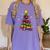 Teacher Crayon Christmas Tree Lights Student School Xmas Women's Comfort Colors T-Shirt Violet