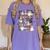 Teacher Library Ghost Reading Book Halloween Cat Women's Comfort Colors T-Shirt Violet