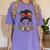 Teacher Life Messy Bun Glasses Leopard Sunflower Women's Comfort Colors T-Shirt Violet Teacher Life Messy Bun Glasses Leopard Sunflower Women's Comfort Colors T-Shirt Violet