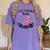 This Teacher Loves Her Flock Cute Flamingo Teacher Women's Comfort Colors T-Shirt Violet