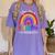 Teacher You Are a Rainbow Of Possibilities Funny Women's Comfort Colors T-Shirt Violet Teacher You Are a Rainbow Of Possibilities Funny Women's Comfort Colors T-Shirt Violet