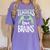 Teachers Love Brains Halloween Costume Trick Treat Zombie Women's Comfort Colors T-Shirt Violet